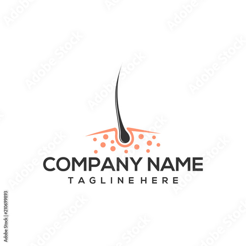 hair follicle logo. hair healthcare icon