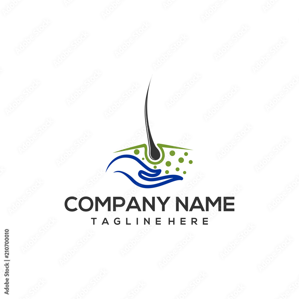 hair follicle logo. hair healthcare icon hair follicle logo. hair healthcare icon
