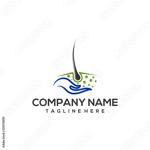hair follicle logo. hair healthcare icon