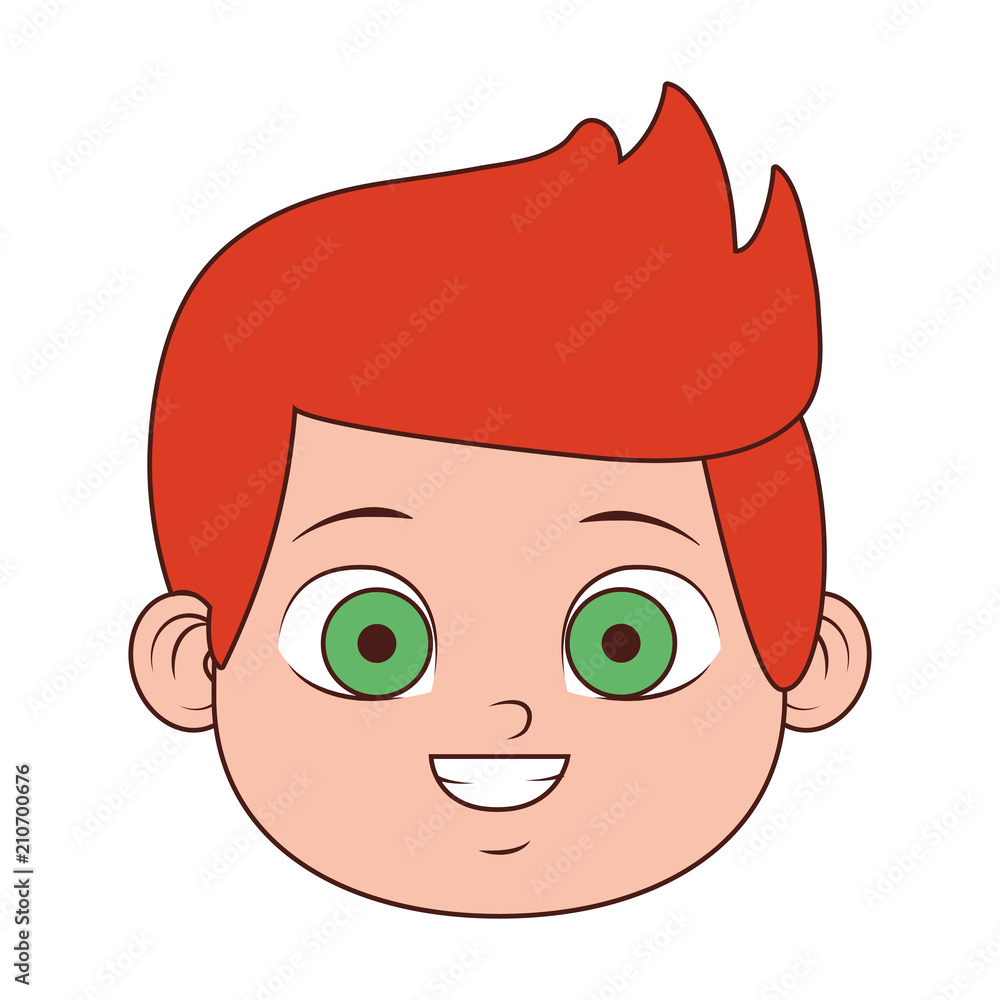 Cute boy face vector illustration graphic design Cute boy face vector illustration graphic design