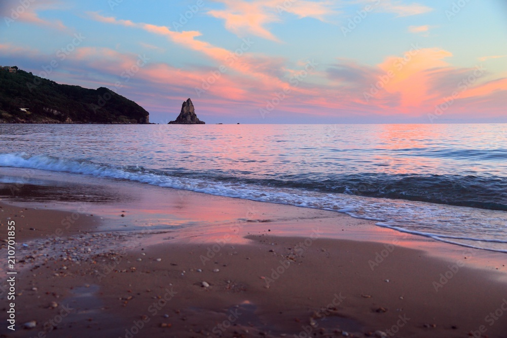 Greece beach sunset