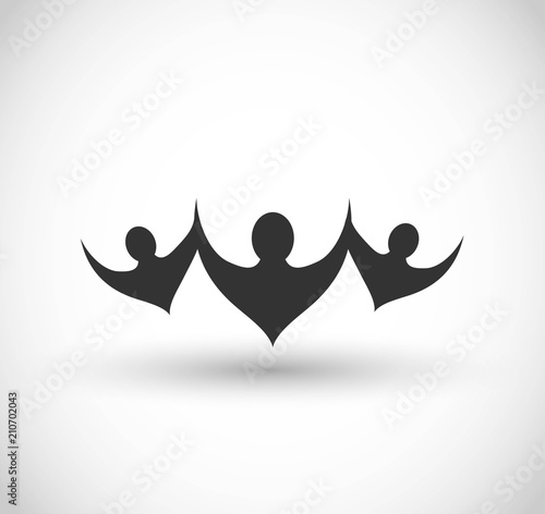 Group of sport fans vector icon