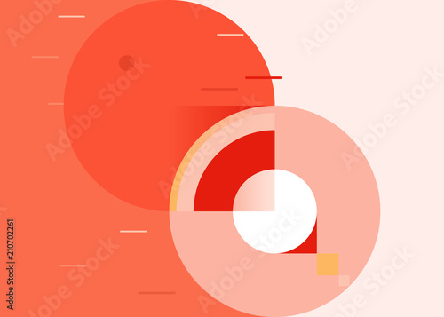 Artistic cover design. Orange creative abstract background. Trendy geometric pattern. Vector