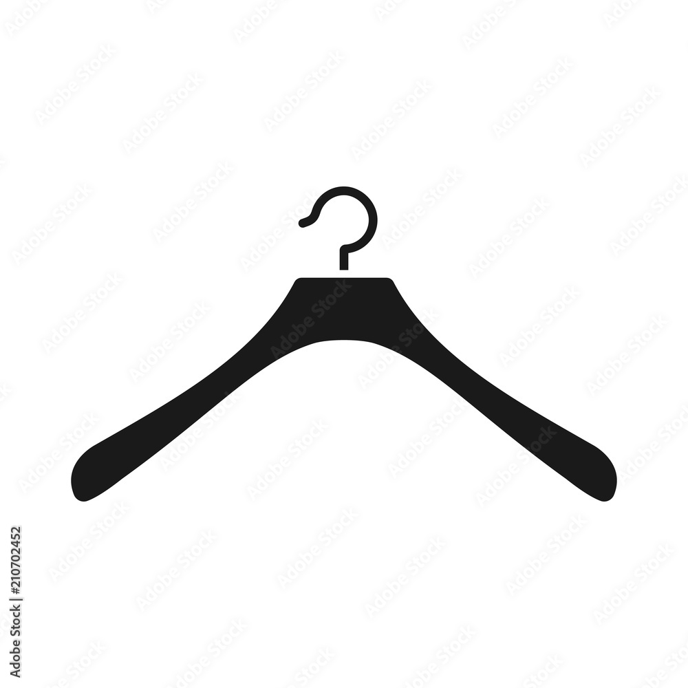 Hanger icon vector. Line clothes hanger symbol. Hanger icon vector. Line clothes hanger symbol.