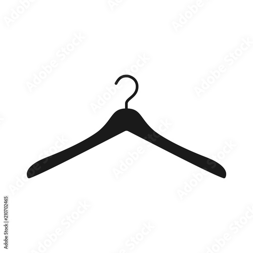 Hanger icon vector. Line clothes hanger symbol.