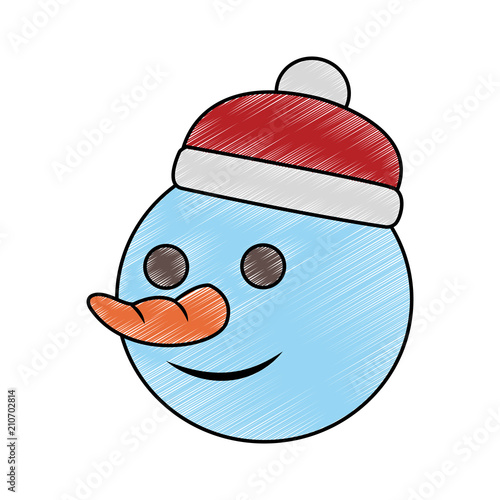 Snowman cartoon isolated vector illustration graphic design photo