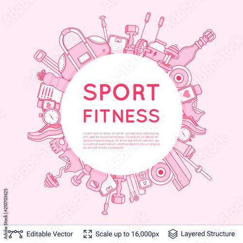 Sport and fitness background.