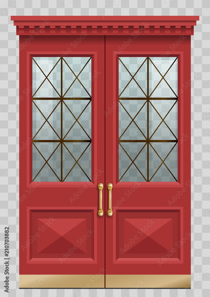 Obraz premium Red vintage door