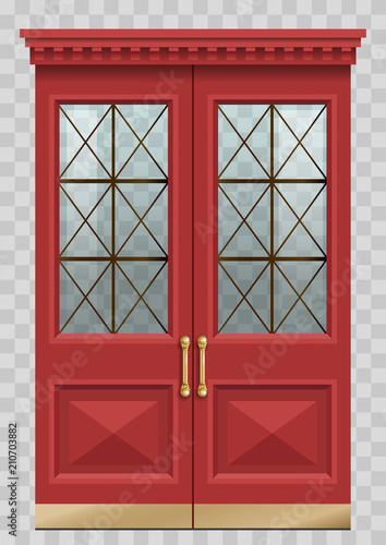 Red vintage door