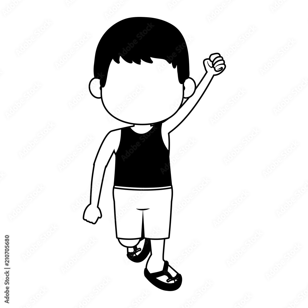 Cute boy in swim suit vector illustration graphic design Cute boy in swim suit vector illustration graphic design