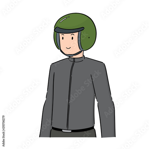 vector of man wearing helmet