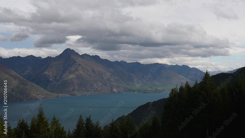 Boats sail along the strait among the mountains. Shevelev. Boats sail along the strait among the mountains. Shevelev.