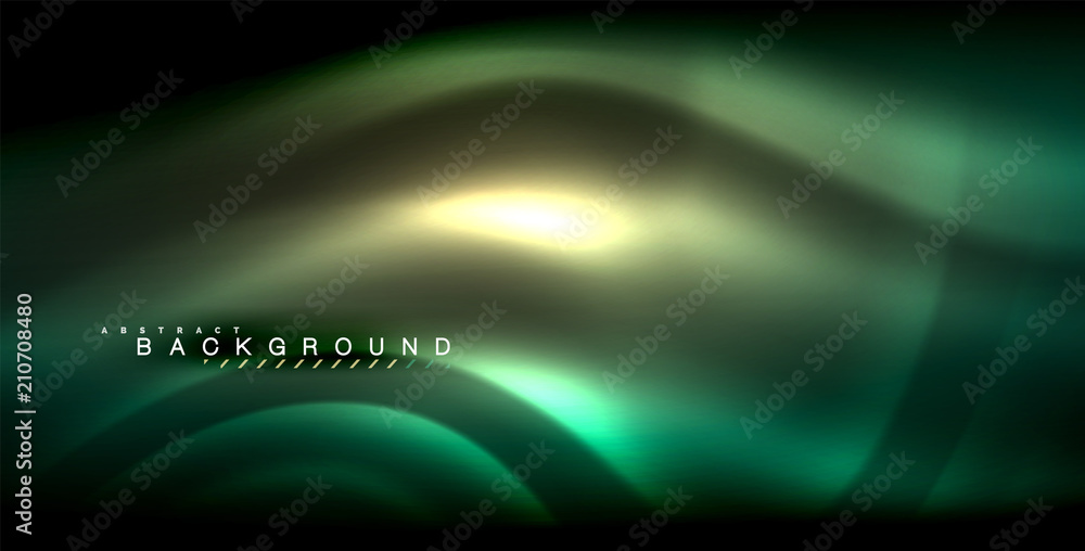 Neon glowing wave, magic energy and light motion background Neon glowing wave, magic energy and light motion background