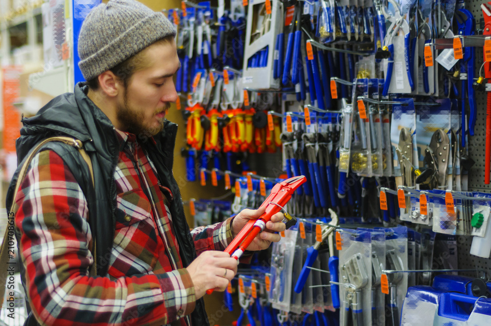Man in a hardware store