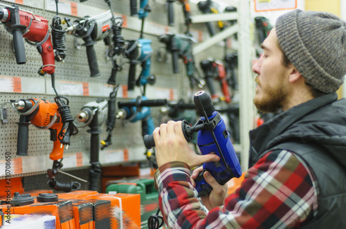 Man in a hardware store