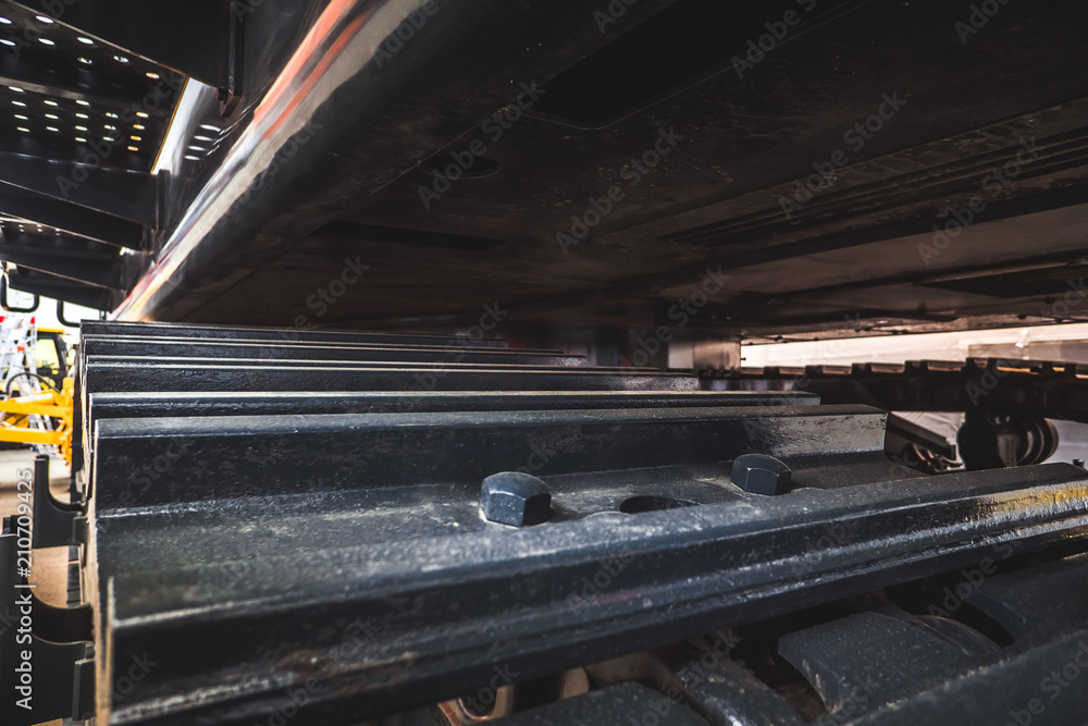 Fototapeta premium iron caterpillar tractor