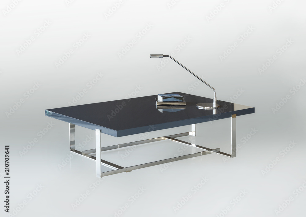 Modern isolated metallic table Modern isolated metallic table