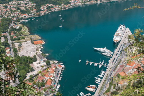 Kotor, Montenegro. Bay of Kotor bay is most beautiful place on Adriatic Sea