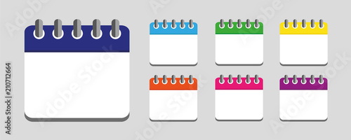 wandkalender 7er set in bunten farben