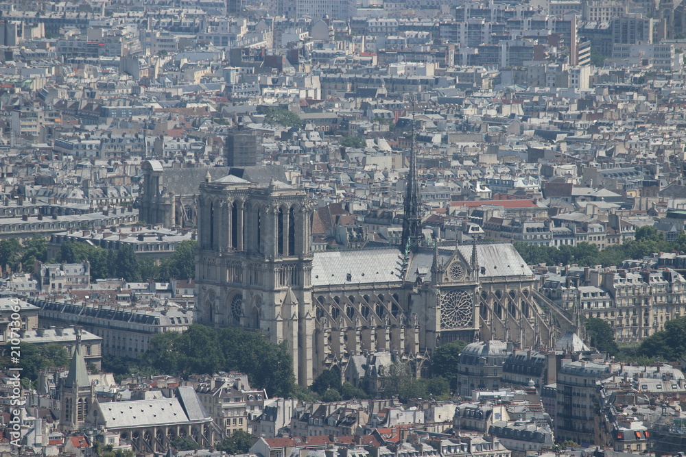 Notre-Dame de Paris depuis la Tour Montparnasse