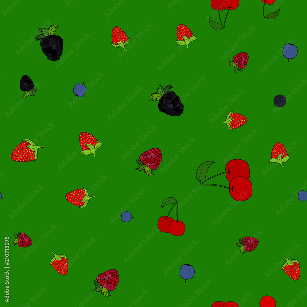 abstract vector doodle berry seamless pattern abstract vector doodle berry seamless pattern