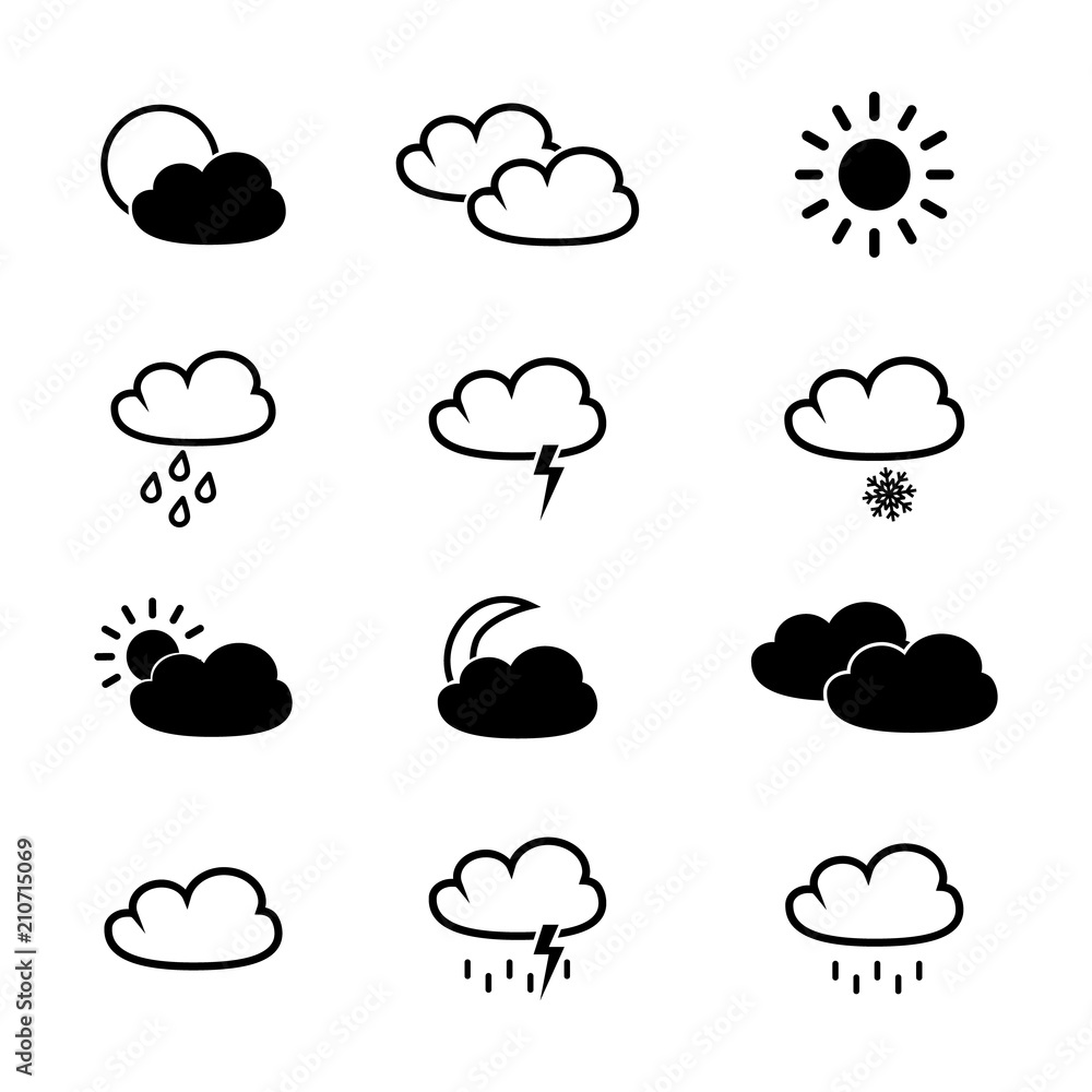 Weather icons black Weather icons black