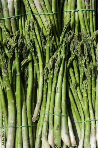 Fresh green asparagus background