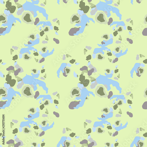 Camo background in national green, blue and grey colors © Ko_Te