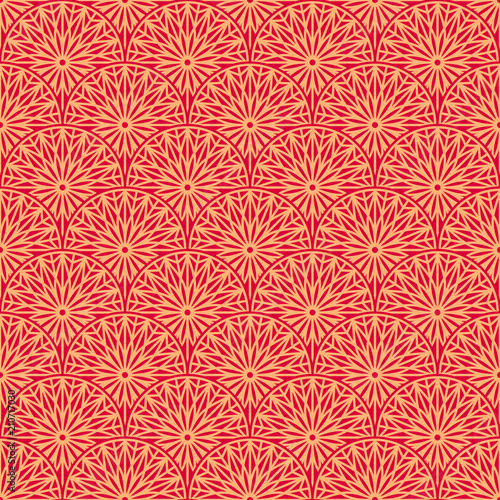 Red elegant ornamental seamless pattern. Vector illustration