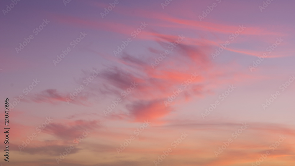 Beautiful abstract background with bright colorful clouds. Drama in the sky
