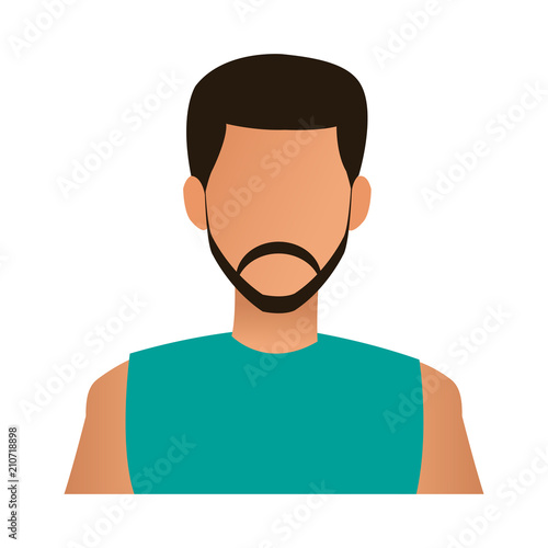 Mna faceless profile vector illustration graphic design