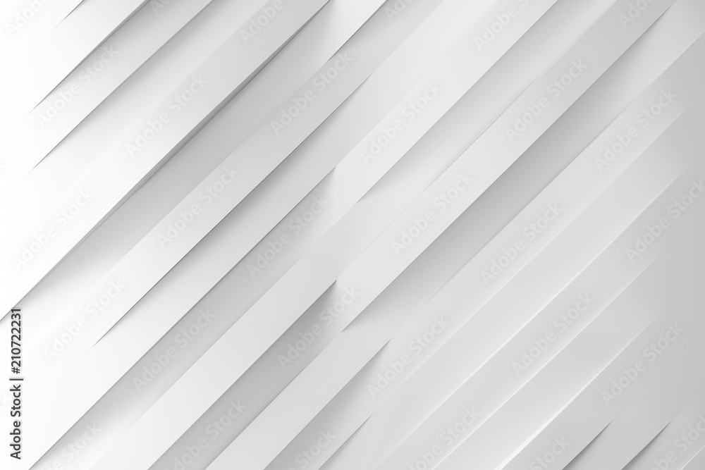 Fototapeta premium Abstract simple curve creative design. Smooth white Shapes minimal concept background. 3d Rendering