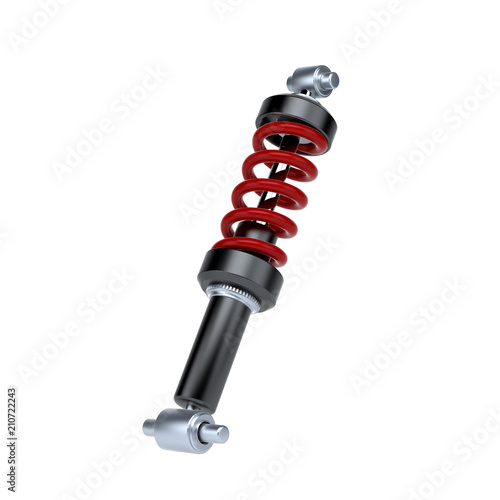 Shock Absorber on white background. 3d illustration.