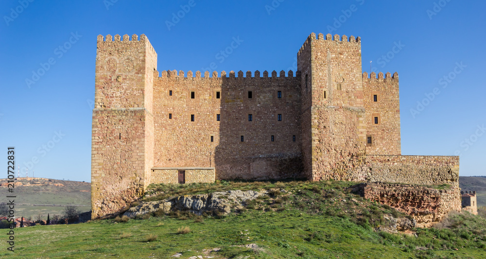 Panorama of the castle of Siguenza, Spain