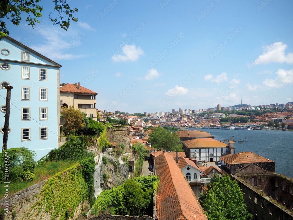 View on the city of Porto and the river Douro in Portugal