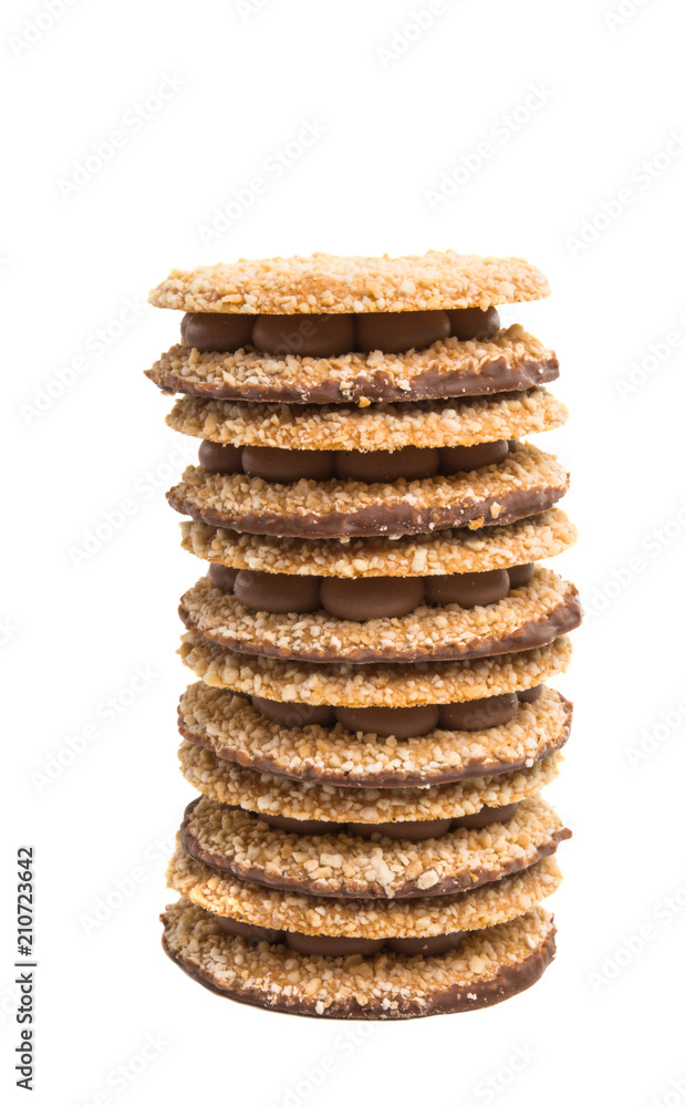 nut sandwich with chocolate sandwich isolated nut sandwich with chocolate sandwich isolated
