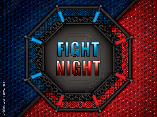 MMA octagon cage