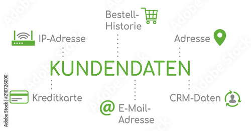 Infografik Kundendaten Grün