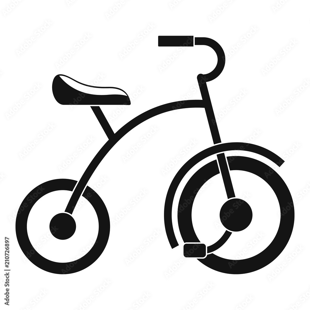 Girl tricycle icon. Simple illustration of girl tricycle vector icon for web design isolated on white background Girl tricycle icon. Simple illustration of girl tricycle vector icon for web design isolated on white background
