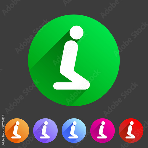 muslim prayer room area icon flat web sign symbol logo label