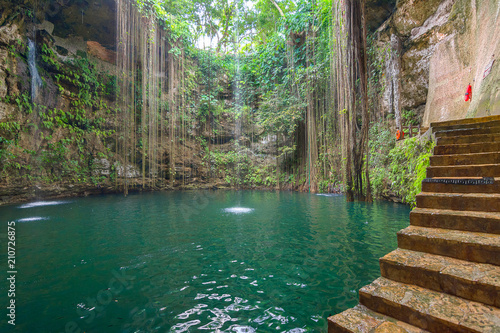 Amazing Ik-Kil Cenote near Chichen Itza, Mexico