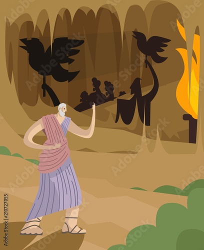 plato thinker classic philosopher and the cavern allegory