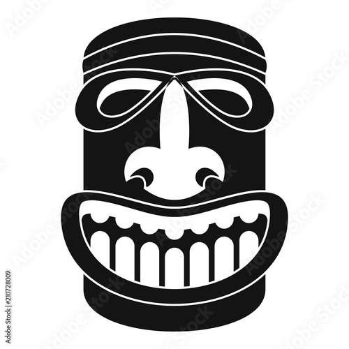 Tiki idol smile icon. Simple illustration of tiki idol smile vector icon for web design isolated on white background
