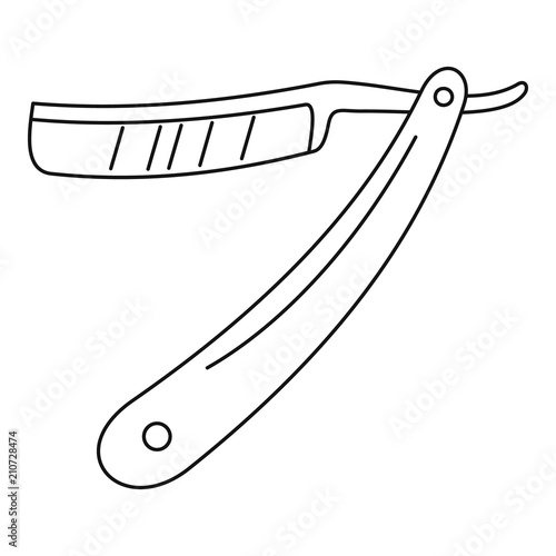 Razor blade icon. Outline illustration of razor blade vector icon for web design isolated on white background
