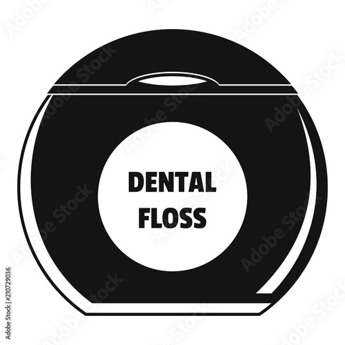 Round box floss icon. Simple illustration of round box floss vector icon for web design isolated on white background