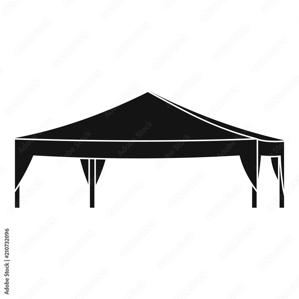 Event tent icon. Simple illustration of event tent vector icon for web design isolated on white background Event tent icon. Simple illustration of event tent vector icon for web design isolated on white background