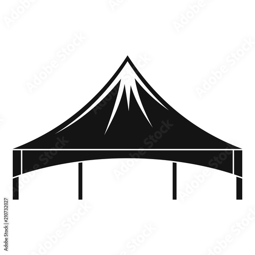 Festival tent icon. Simple illustration of festival tent vector icon for web design isolated on white background