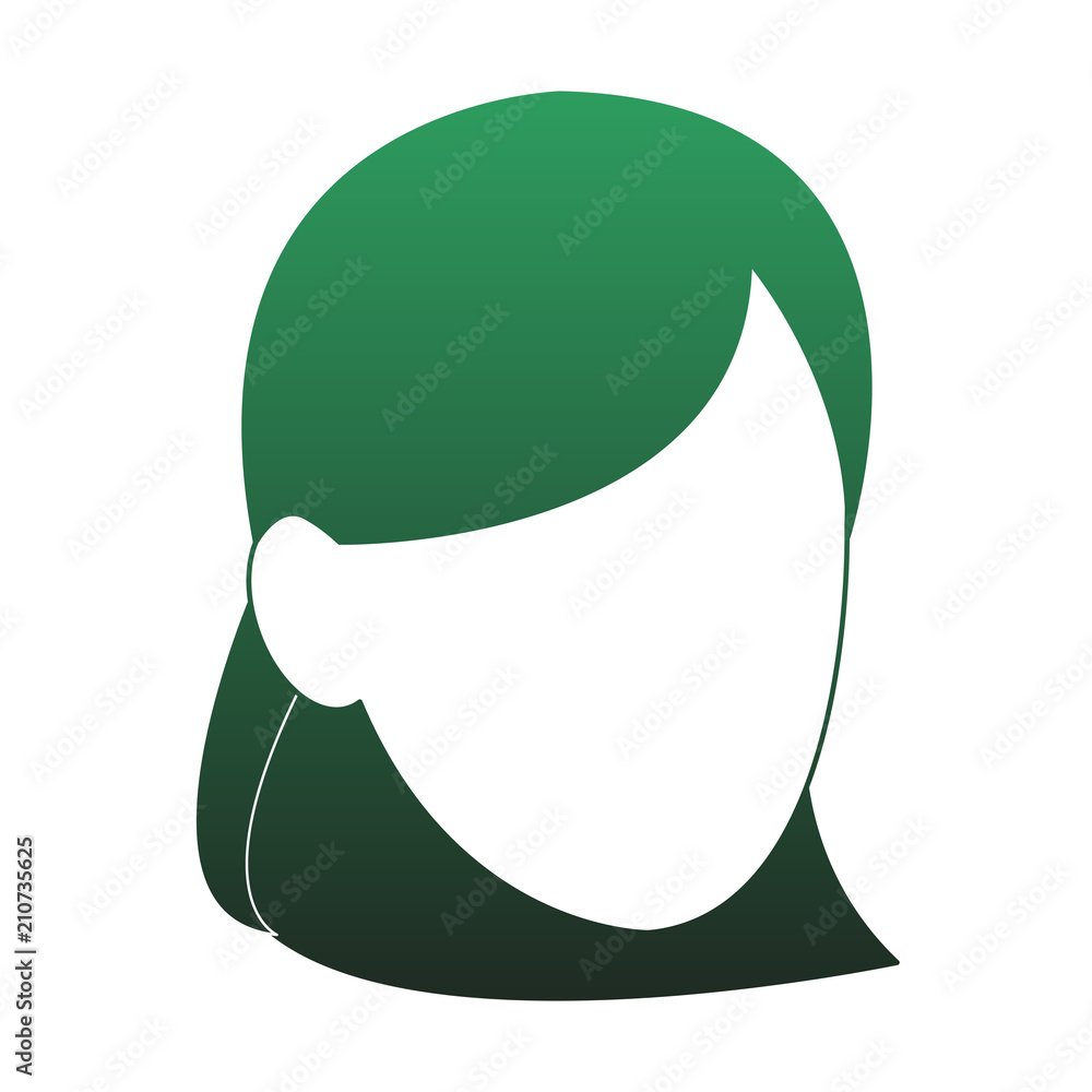Young woman faceless cartoon vector illustration graphic design Young woman faceless cartoon vector illustration graphic design