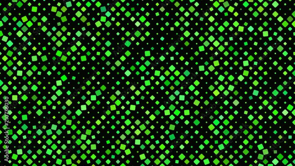 Colored abstract rotating square pattern background - seamless loop motion graphic from green squares Colored abstract rotating square pattern background - seamless loop motion graphic from green squares
