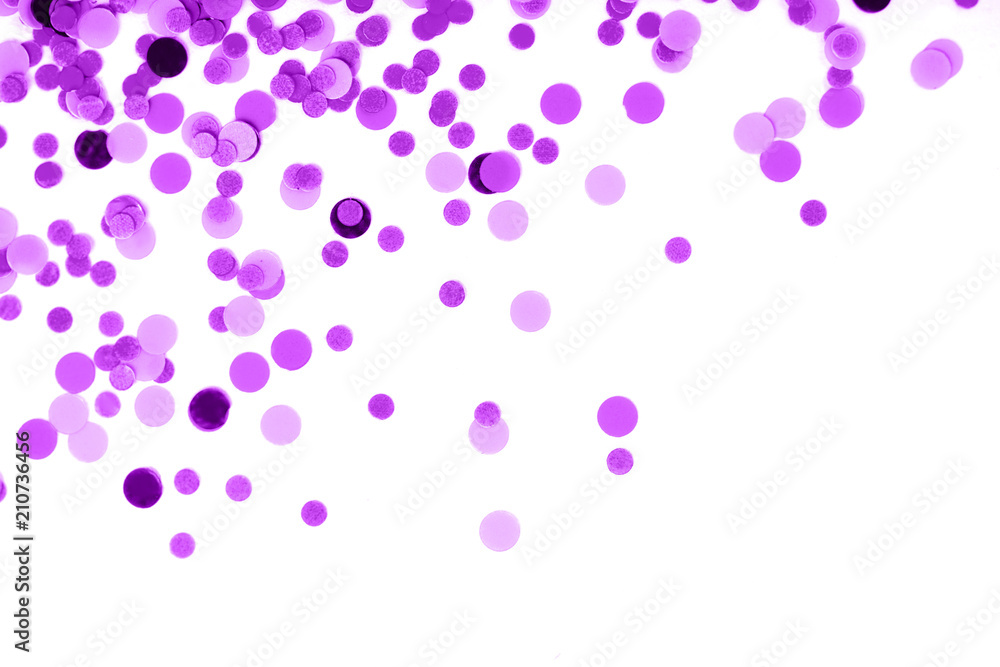 Colorful Confetti on White Background Colorful Confetti on White Background